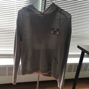 Gray cropped hoddie